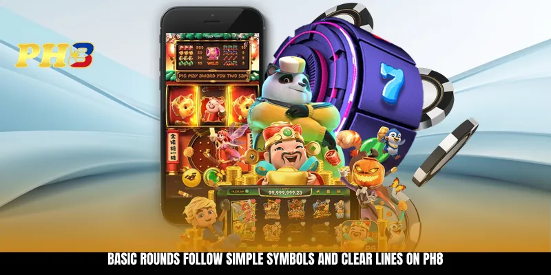 Basic rounds follow simple symbols and clear lines on PH8