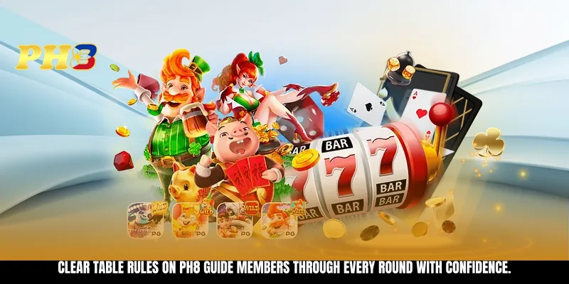 Clear table rules on PH8 guide members through every round with confidence.