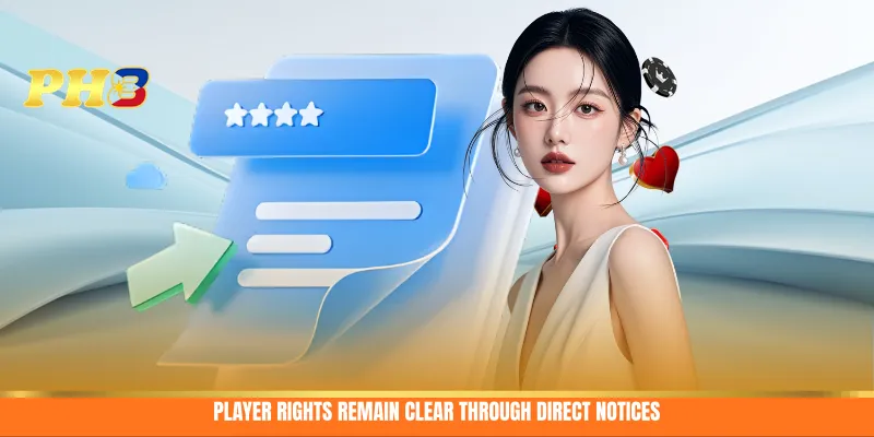 Player rights remain clear through direct notices