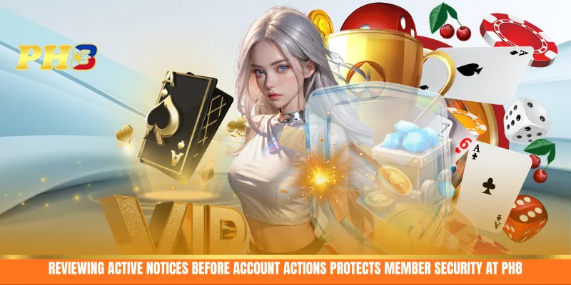 Reviewing active notices before account actions protects member security at PH8 Reviewing active notices before account actions protects member security at PH8