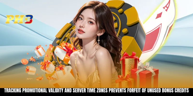Tracking promotional validity and server time zones prevents forfeit of unused bonus credits Tracking promotional validity and server time zones prevents forfeit of unused bonus credits